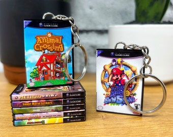 Miniature Gamecube Game Case Keychains, Nintendo Mini Case Cover Art, Retro Gamecube Gaming, Birthday Party Filler Keyring, Mario Gamer Gift