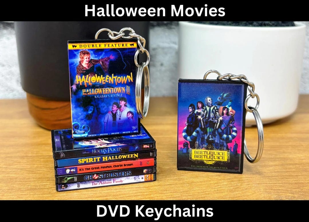 Halloween Movies – Mini DVD Keychain, Miniature Film Cover Art Case ...
