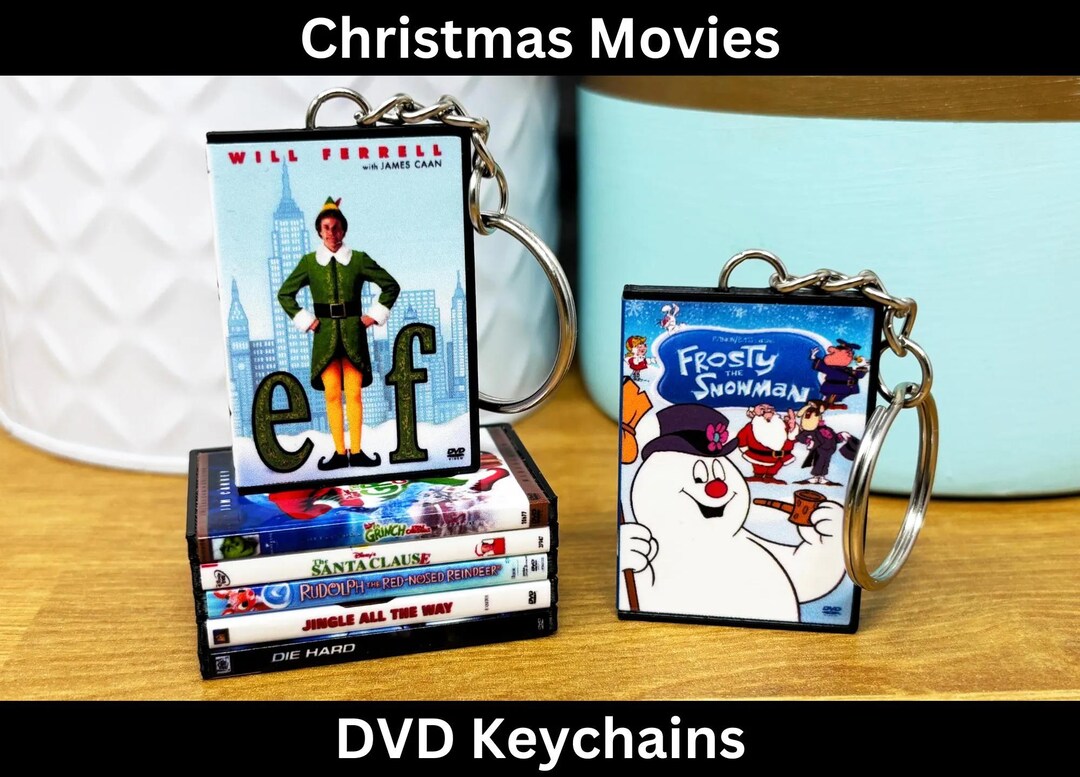 Christmas Movies – Mini DVD Keychain, Miniature Film Cover Art, Merry ...