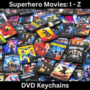 Miniatur Superhero DVD Schlüsselanhänger (I-Z) | MCU/DC Filme