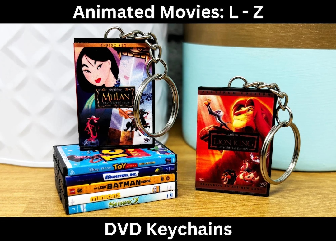 Animated Movies (L-Z) – Mini DVD Keychain, Miniature Movie Cover Art ...