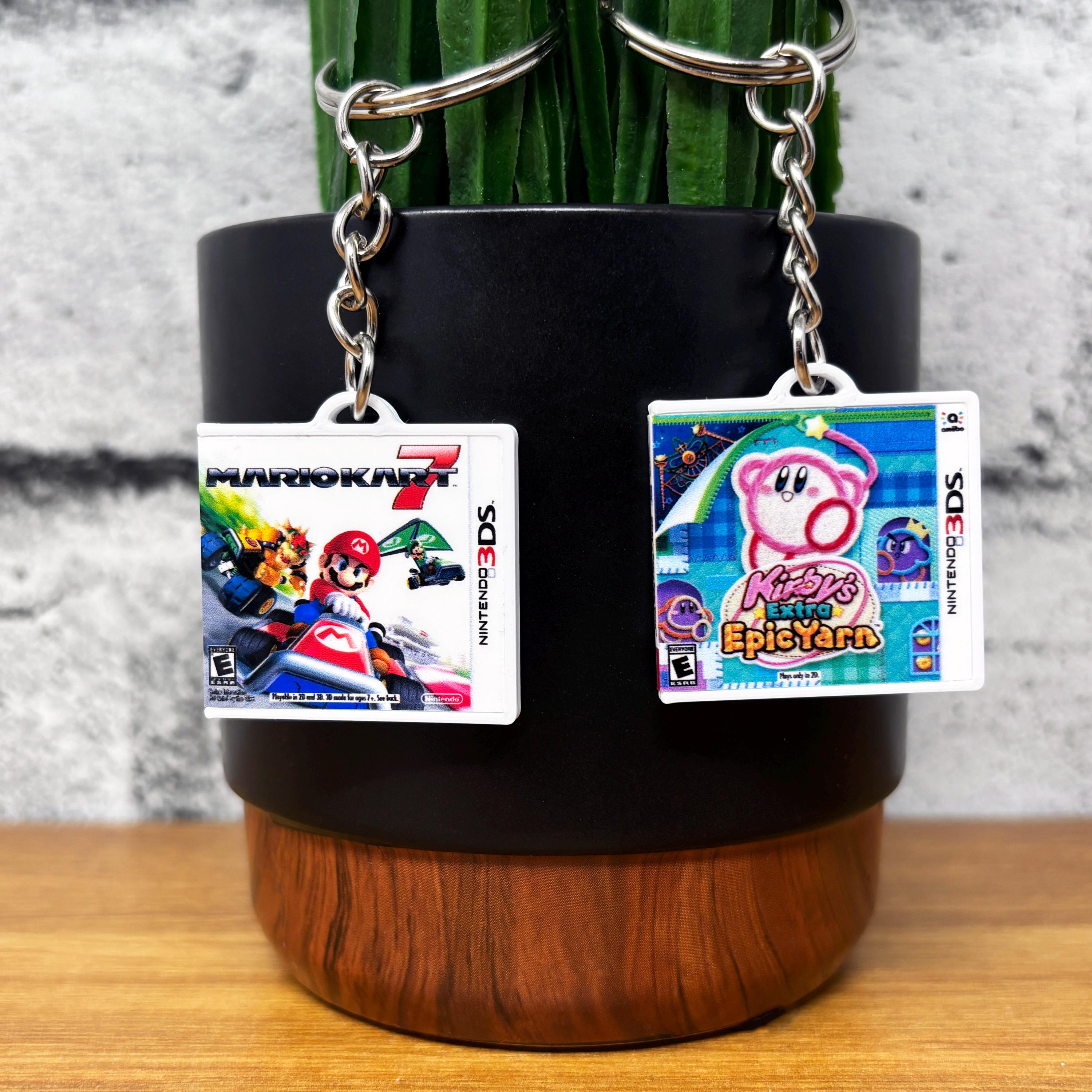 ミニ3DSゲームケースキーチェーン、レトロ任天堂カバーアート