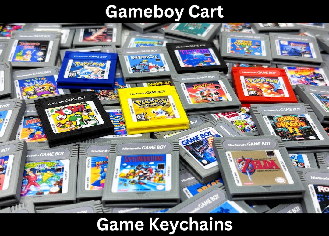 Gameboy Cartridge Keychain, Nintendo Keyring, Retro Gaming Gift ...