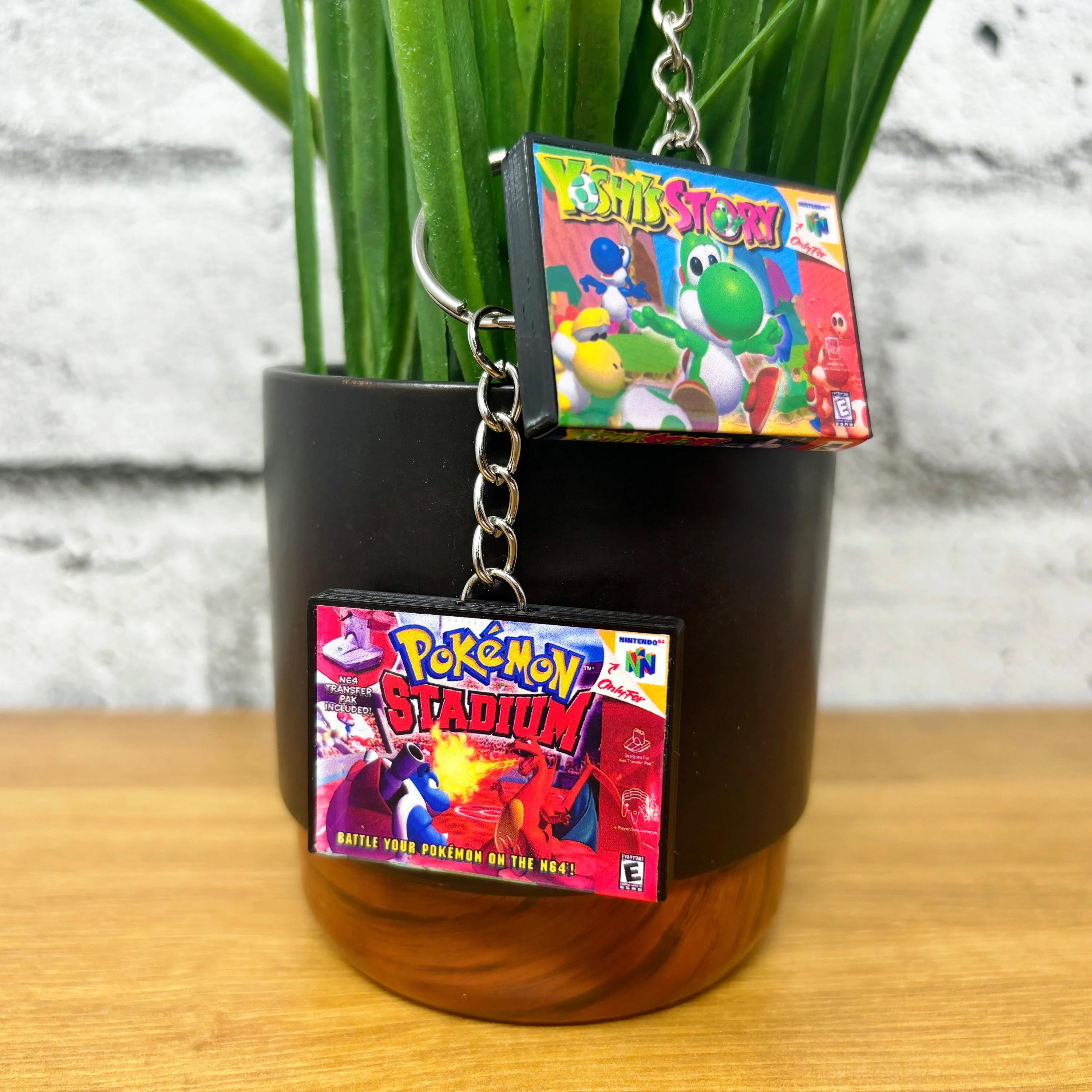 ミニ N64 ゲームケース キーチェーン、レトロ ニンテンドー ケース
