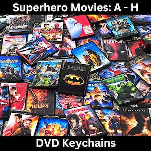 Miniatur Superhero DVD Schlüsselanhänger (A-H) | MCU/DC Filme