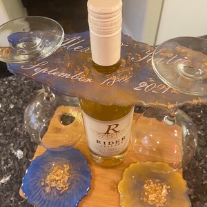 personalized wine glass caddy, resin wine glass holder, wine bottle caddy, custom wine glass holder, wine, customized wine caddy, wine glass