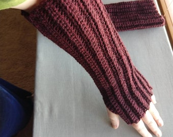 Custom Crochet Arm Warmers fingerless gloves OSFA warm stretchy punk