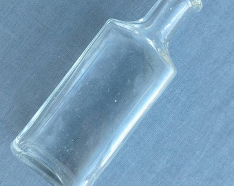 Sheldon Antique Medicinal Apothecary Bottle small flask colorless glass 1900s