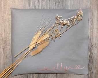 Personalized grain pillow with name