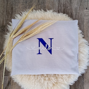 Personalisiertes Körnerkissen mit Name und Großbuchstabe - Handgenäht aus Baumwolle