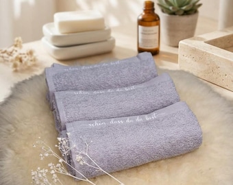 Guest towel with the saying "Nice to have you here" – 30 x 50 cm cotton | Guest WC decor & gift