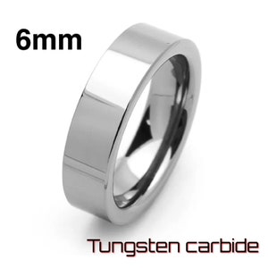 High quality 6mm solid tungsten carbide band ring