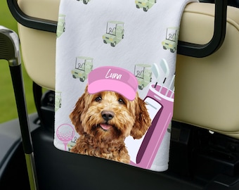 Personalisiertes Haustier-Golftuch mit Haustierfoto + Haustiername Personalisierte Hundehandtücher Personalisierte Katzenhandtuch