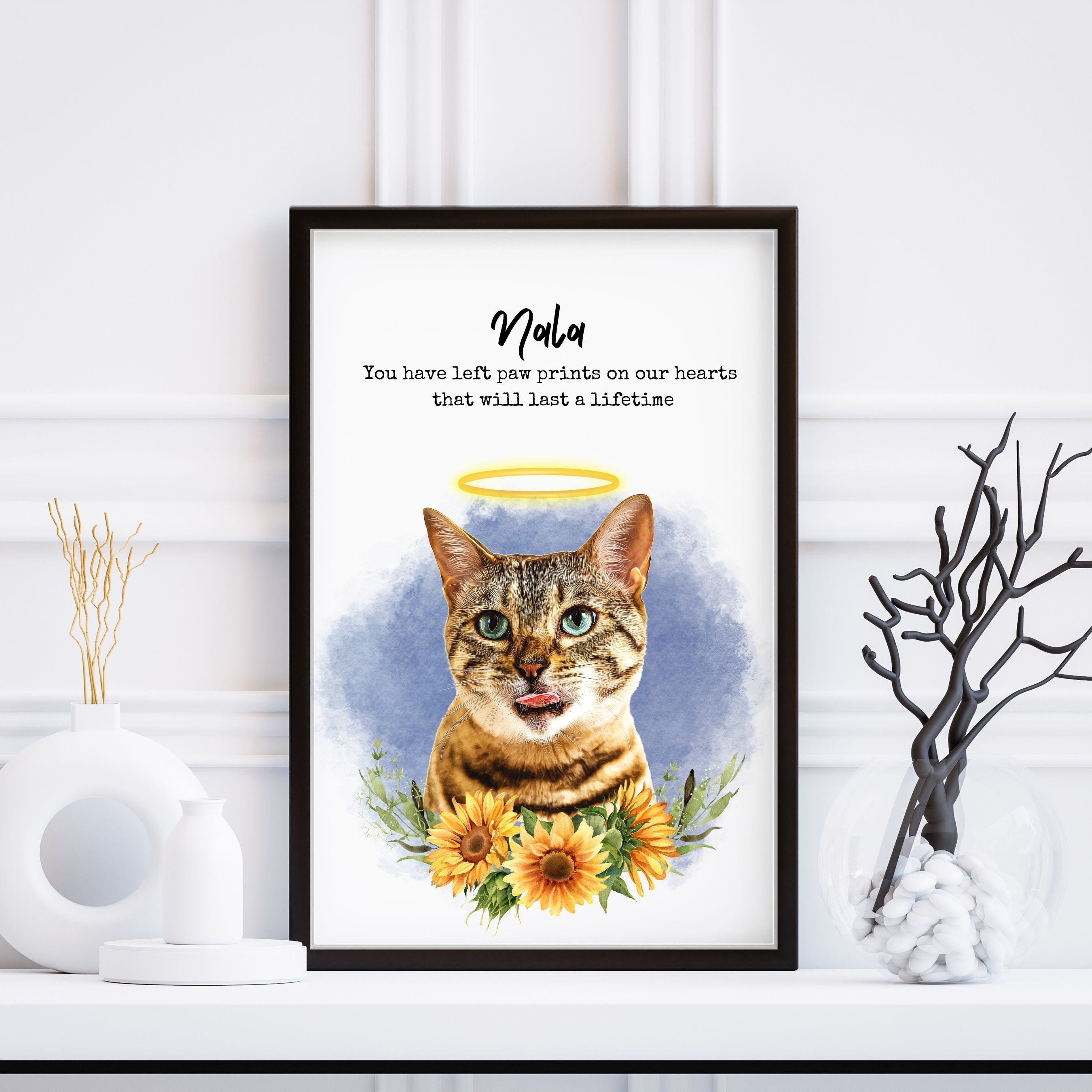 Gardez le souvenir de votre chat en portrait personnalisé