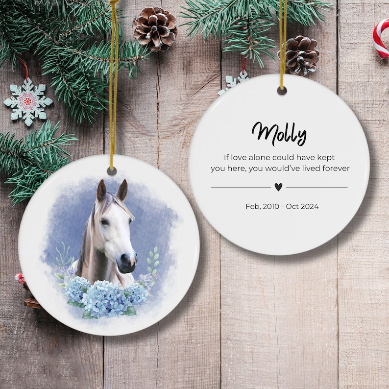 Personalized Pet Memory Ornament Christmas Tree Decor Dog Memorial