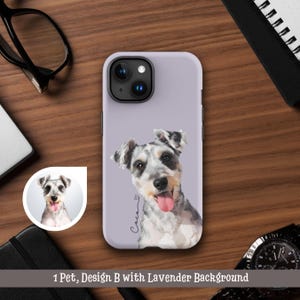 Custom Pet Phone Case Dog Tough Phone Case Pet Memorial Gift Personalized iPhone 16 Pro Max Case iPhone 15 Case Dog Illustration Phone Case