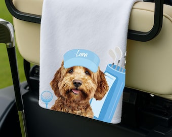 Personalisiertes Haustier-Golftuch mit Haustierfoto + Haustiername Personalisierte Hundehandtücher Personalisierte Katzenhandtuch