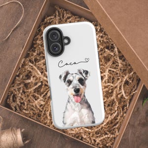 Custom Pet Dog Photo Phone Case Personalized iPhone 16 Pro Case iPhone 16 Case Dog Phone Case Christmas Gift for Her Dog Mom Pet Lover Gift