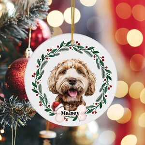 Personalized Pet Christmas Ornament Christmas Tree Decor for Dog Lover Custom Cat Christmas Ornament Gift for Pet Lover Dog Ornament Dog Mom