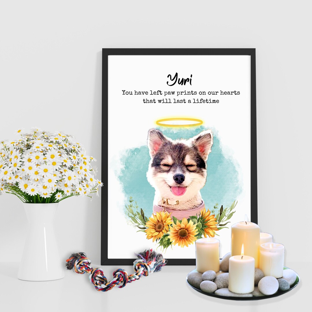 Personalized Dog Owner Gift Memorial Pet Portrait Custom Dog Painting Pet Loss Gifts for Pet
