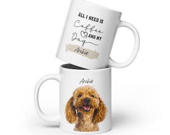Pet Portrait Mug Unique Mothers Day Gift for Her Coffee Lover and Dog Lovers Mug with Dog Drawing Custom Dog Mug Mothers Day Gift Ideas