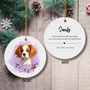 Custom Pet Ornament Memorial Personalized Pet Loss Gift Pet Memorial Gift Custom Dog Ornament Custom Ornament Pet Loss Gift for Pet Mom