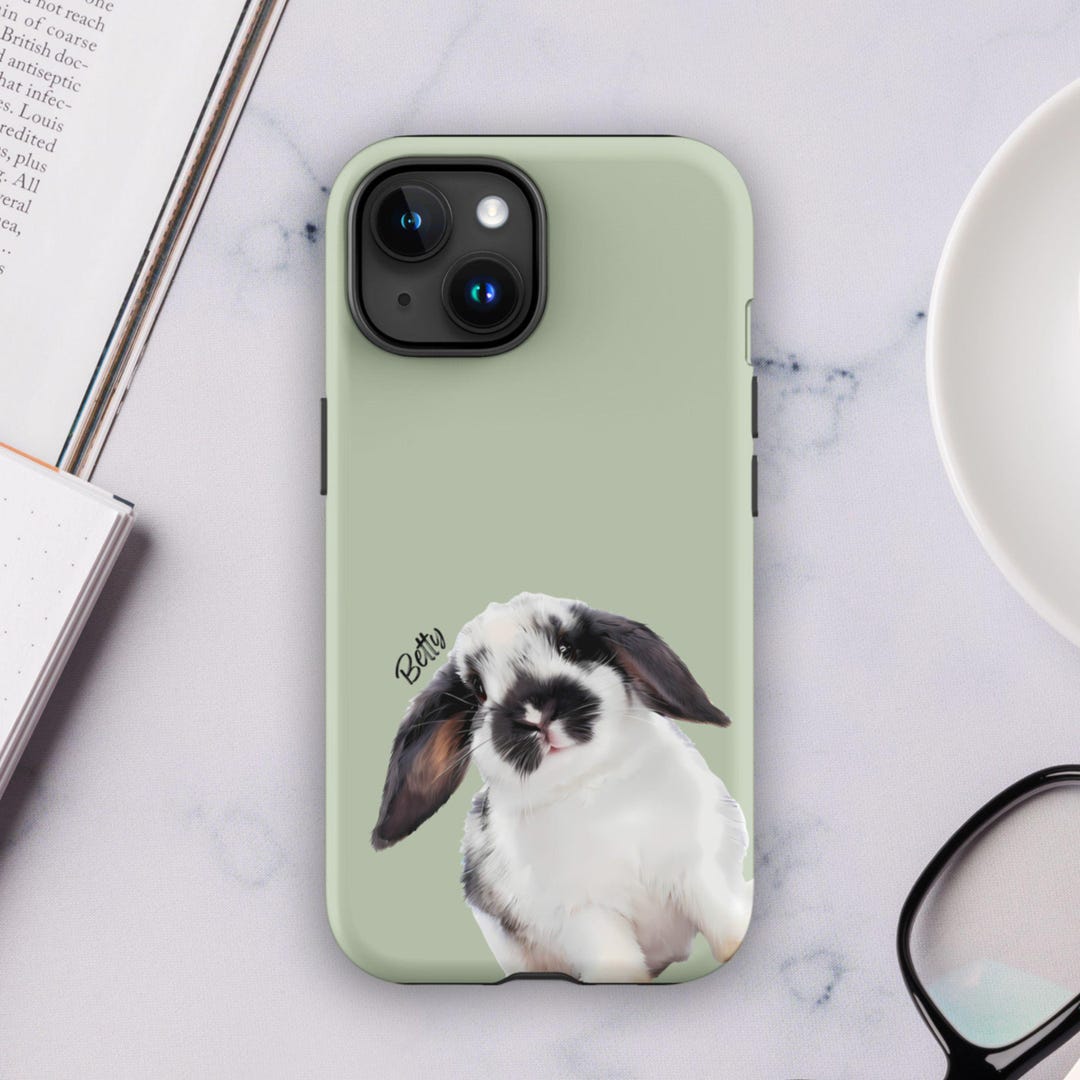 Custom Pet Phone Case Using Pet Photo+name Custom Rabbit Phone Case ...