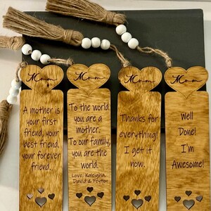 Personalized bookmarks, Mother&#39;s day gift, Mom bookmarks