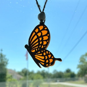 Butterfly charm, rearview mirror charm, butterfly suncatcher