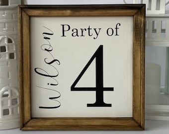 Personalized family sign, Party of family number sign, new mom gift, baby announcement, home decor trends, baby trends, party of 5