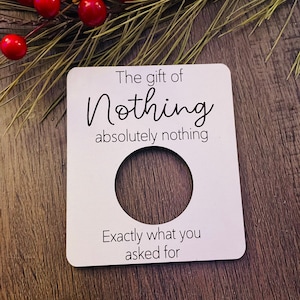 Funny Christmas gift, The gift of nothing, gag gift