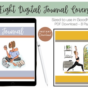 Digital Journal Covers - Digital Notebook Covers - PDF Instant Download