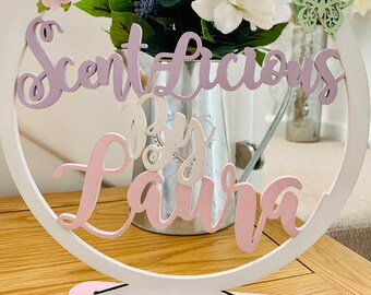 Personalized Sign, Hoop, Custom Gift, Personalized Gift, Home Decor, Business Name, Gifts, Painting