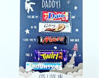 Spaceman chocolate board, Father, Grandad, Pops, Uncle, Brother, Father’s Day, gift, personalised