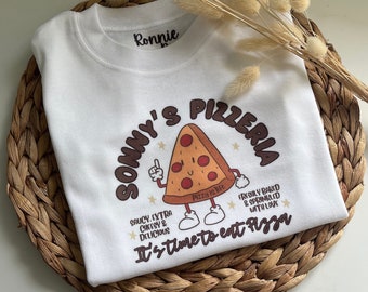 PIZZERIA | Sumblimation T-shirt design. Kids tops and tees. Baby, children. Childrens clothes