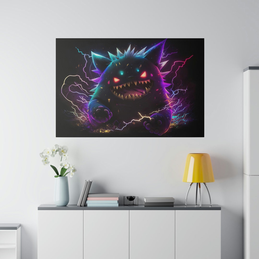 Neon Based Fakemon Neon-ish Inspired Fakemon Ghosengar Canva Print / Neon-ish - Etsy México
