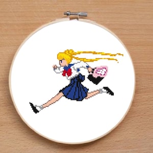 Usagi Sailor Moon Cross Stitch Pattern