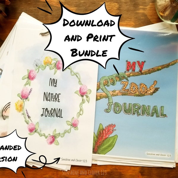 Zoo Field Trip Booklet and Nature Journal Educational Printables for Outdoor Activities Spring Activities Homeschool Field Trip Spring