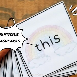 Cartes-éclair-mots à vue, École maternelle à la maison, Matériel pédagogique, Activité pour la maternelle, Exercices de lecture précoce, Cartes-éclair imprimables