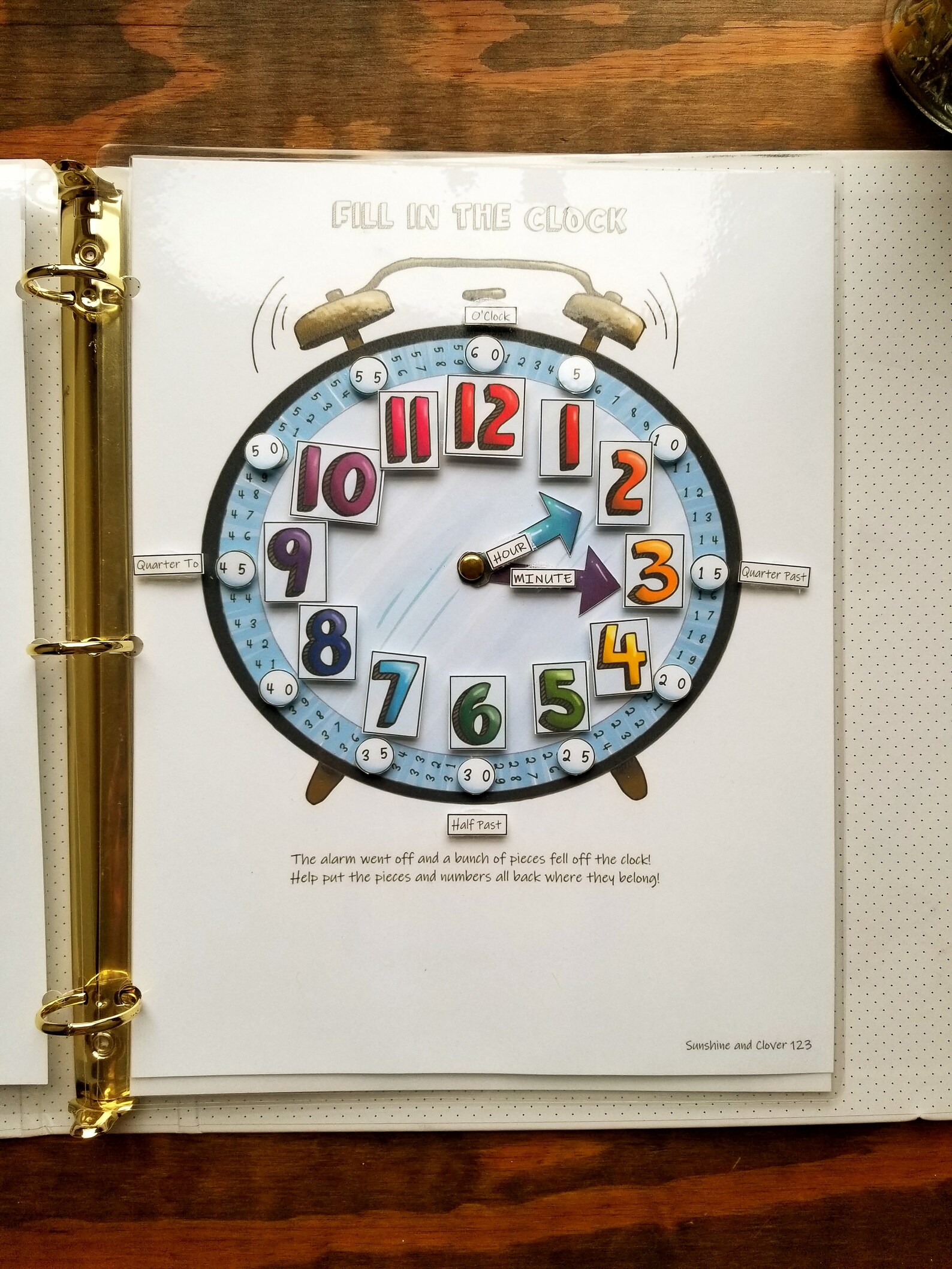 Time Learning Clocks, Printable Clock Activity, Telling Time