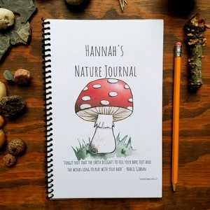 Custom Cover Nature Journal, Personalized Notebook, Spiral Notebook, Journal, Customizable Diary, Custom Notebook, Sketchbook