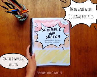 Printable Journal for Kids with Writing and Drawing Prompts Vol 1 Writing Prompts for Kids Journal Children's Daily Journaling Prompts