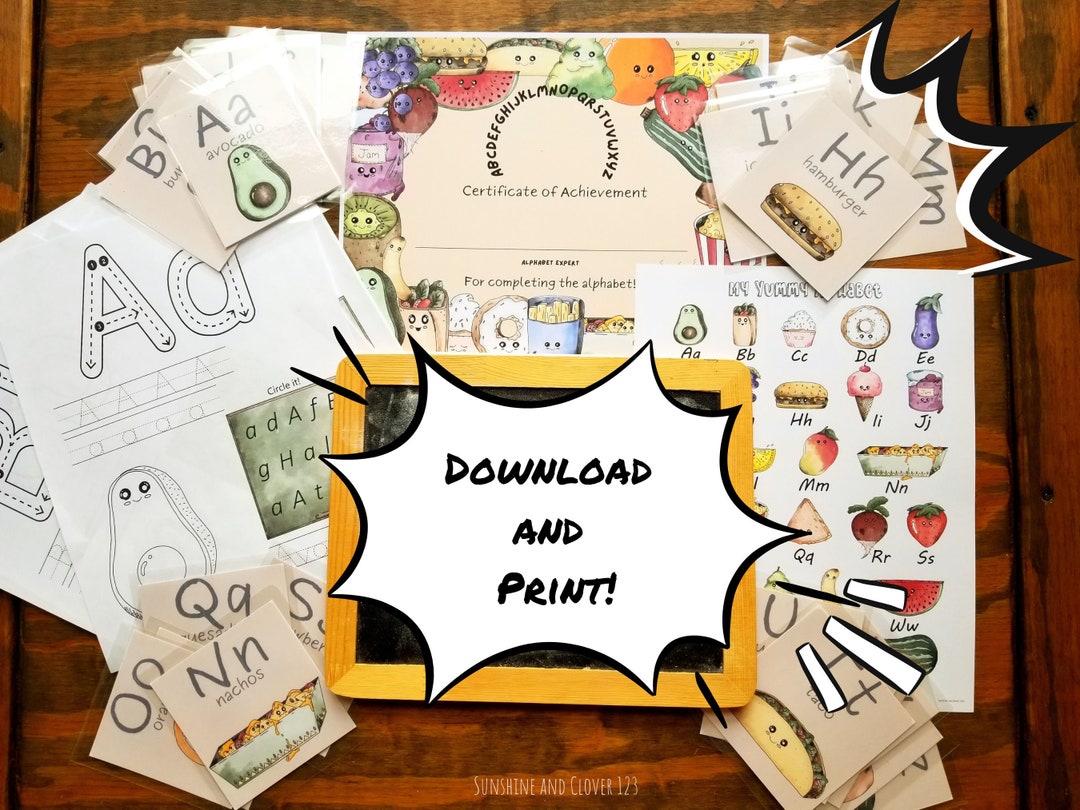Alphabet Coloring Pages Printable Alphabet Flash Cards ABC - Etsy