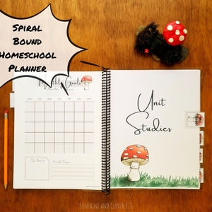 Spiral Bound Homeschool Planner, Preprinted and Assembled Homeschool Organizer, Weekly and Monthly Homeschool Scheduler and More