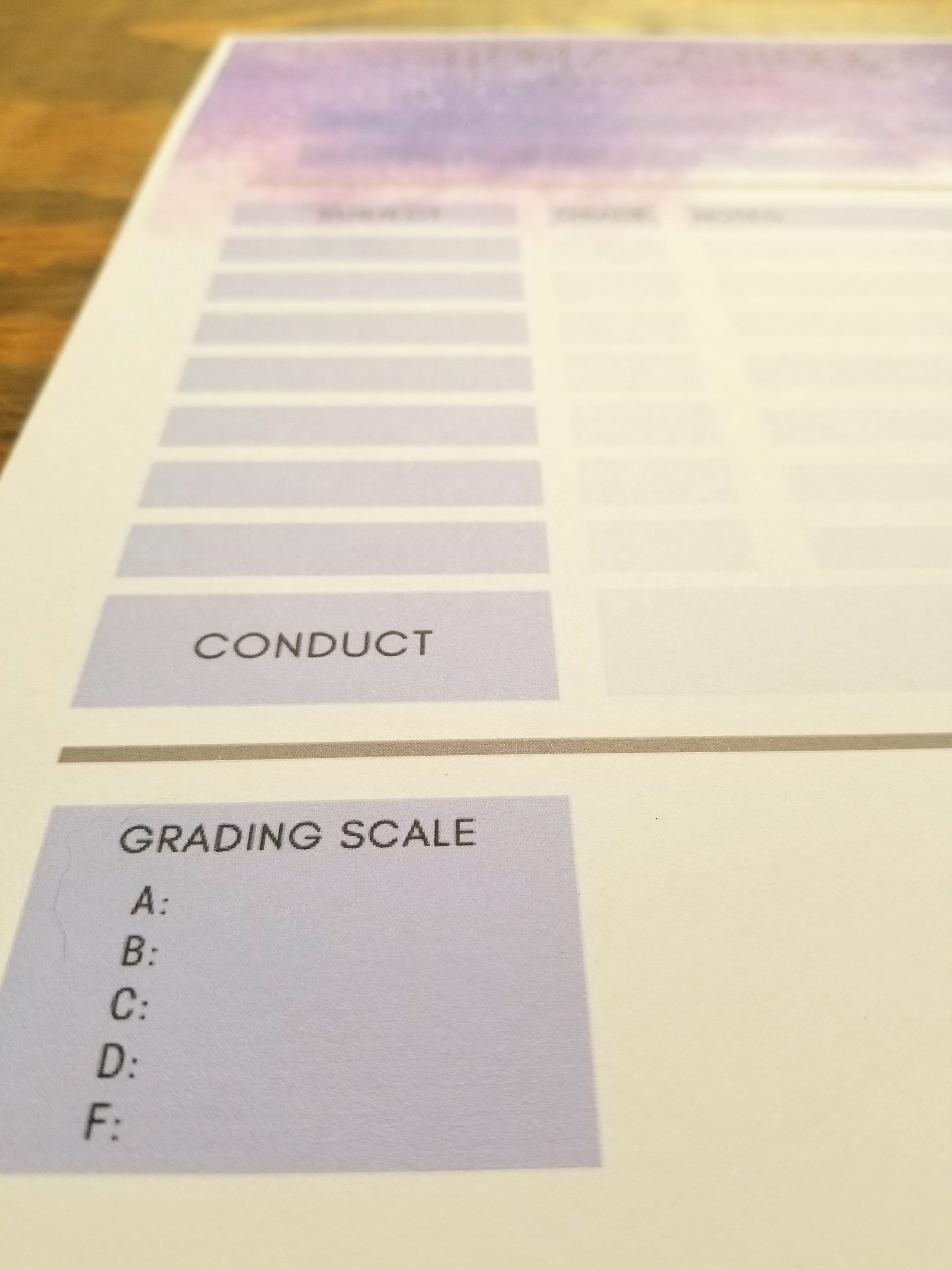 Homeschool Report Card Galactic Blue, Grade Card for Homeschoolers ...