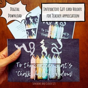 Printable Teacher Appreciation Card Digital Download Thank You Card for Teachers Printable Gift Card Holder Mentor Gift Tutor Gift Idea