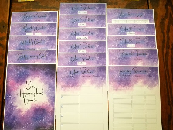 Homeschool Planner Printable Homeschool Organizer Blue - Etsy