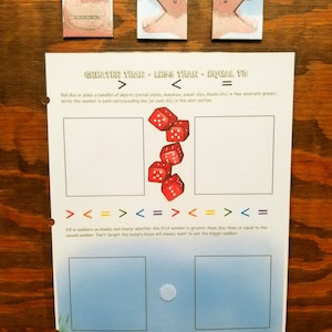 Kindergarten Math Greater Than, Less Than, Equal To, Printable ...