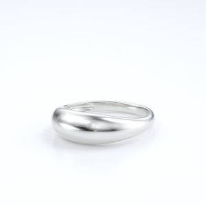 White Gold High Dome High Polish Midi Stackable Ring Wedding Band Available in 10K 14K 18K SS925