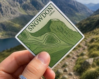 Snowdon Mountain Sticker - 3 Peaks Challenge